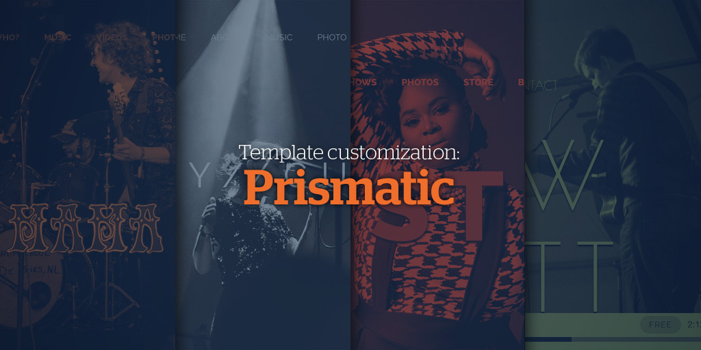 Band Website template Prismatic