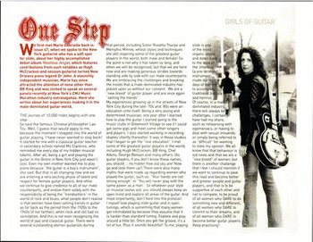 Australian Guitar featured and published article written by Marie Gabrielle
