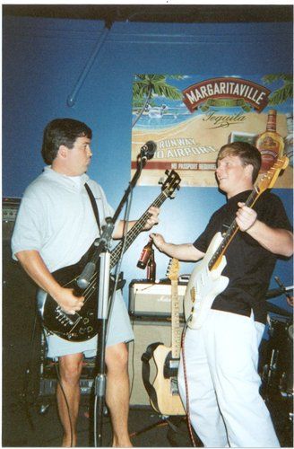 1st Gig at Capishe, 2000 "Y2K", Clayton and Pat
