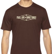 Brown - Peace, Love and Honky Tonks T-Shirt