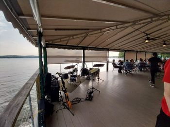 CS Trio Stage Setup-Outdoor Venue on Canandaigua Lake
