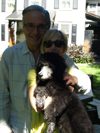 Polly with her new parents - a perfect match
