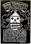Original Reg Mombassa designed Dog Trumpet Black Robot T/Shirt + Signed Robot poster by Reg Mombassa and Peter O'Doherty