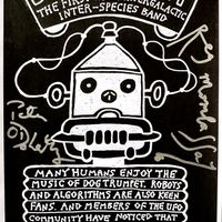 A3 Size - Reg Mombassa designed Black  Robot Poster signed by Reg and Peter 