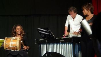 Concert with Dominik Burger (vibraphone) and the special guests Kennia and Lucy (percussion), Wermatswil, Switzerland
