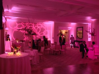Pink Uplighting with blended texture effect
