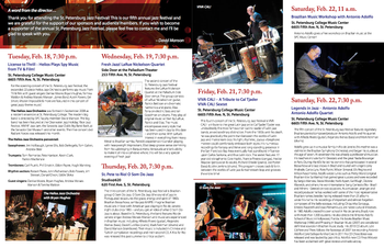 2014 jazz festival program inside
