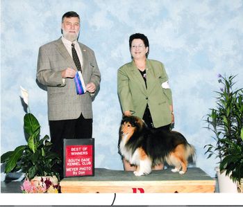 On May 6, 2007 at the South Dade Kennel Club show, Judge William Bailey awarded Kody Best of Winners.
