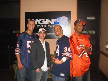 At WGN Studios after performing We Da Bears on tv
