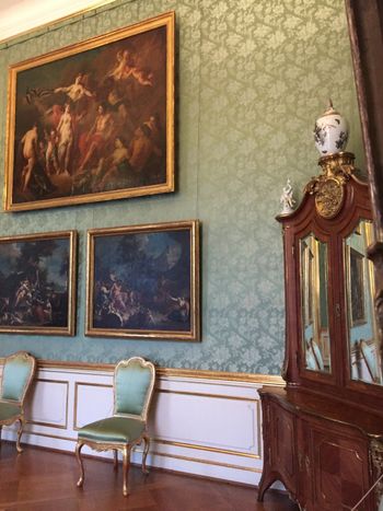 One of the many rooms filled with art in the Charlottenburg Palace
