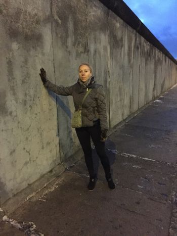 a portion of the reconstructed Berlin Wall
