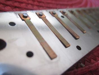This is a closeup of the reeds. The holes in the reed plate that the reeds vibrate through are called "slots".