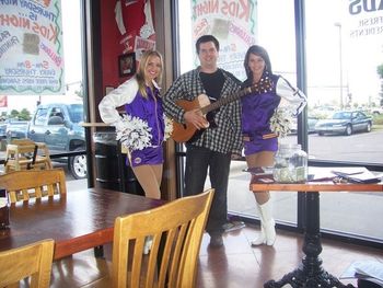A couple Vikings Cheerleaders showed up at one my gigs :)
