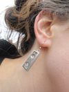 Bicycle Chain Link Earrings E15
