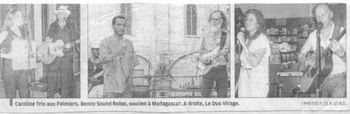 Fête de la musique... Journal Le Dauphiné, 25 juin 2013.
