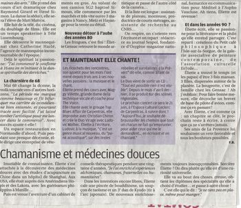 Eliette Gensac ou les mille et une vies d'une aventurière (suite 2em partie)... Journal La Provence, 3 mai 2013.
