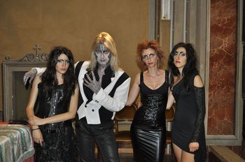 With Giulia Bencini, Kelly Massenz and Valentina Mosca (The 3 Dark Religions in the "Darwin's Tears" short film)

