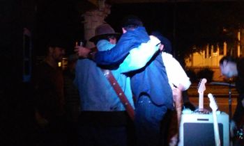 Rastus & Tab giving each other a hug. They haven't seen each other in years since the festival out in Cascabel, AZ
