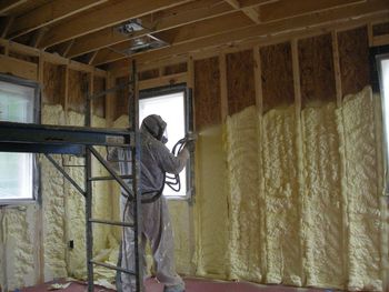 Spray-in insulation day!
