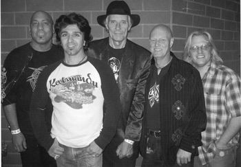 Monsters of Classic Rock:  L-R; Carmine Rojas (David Bowie), Terry Ilous (XYZ),  Greg Douglass, Chris Slade (AC/DC, Tom Jones), Sam McCaslin
