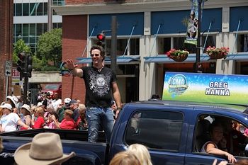 Greg rides in the CMA Music Fest Kick Off Parade CMA MUSIC FEST 2012
