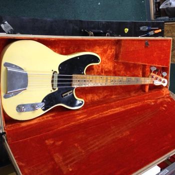 1953 Fender Precision. Yes, it's real.
