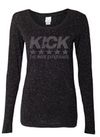 They're Back! KICK Ladies Glitter T, Long Sleeve