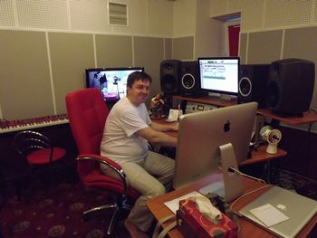 Bruce In the studio with Ukrainian engineer Vova Kiev, Ukraine
