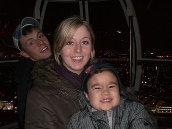 Chris, Suzanne, and Jay on the London Eye.
