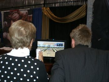 Friends playing the Wii at NQC
