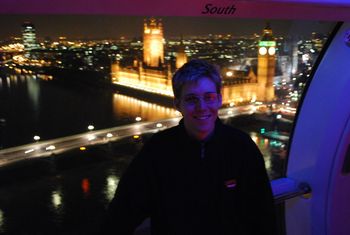 Jonathan riding the London Eye.
