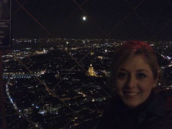 Suzanne at the top of the Eiffel Tower.
