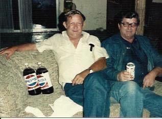 Tabitha's favorite Beer Can Men, her Daddy and Uncle Bobby - they like Pepsi too I reckon!
