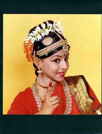 Reena at the age of 13 during a photo-shoot capturing the beauty of the Indian dance form, Bharata Natyam.
