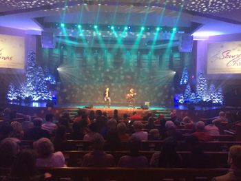 Mike and his friend David Cooper opening for Sounds of Christmas at Mount Paran
