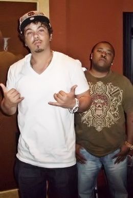 Ace and Baby Bash in the studio
