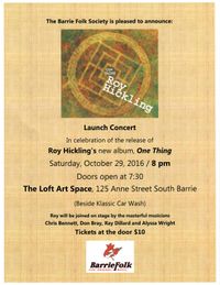 Roy Hickling: "One Thing" CD Release
