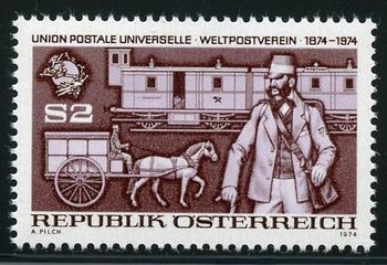 1719 1974. 100 years Universal Postal Union
