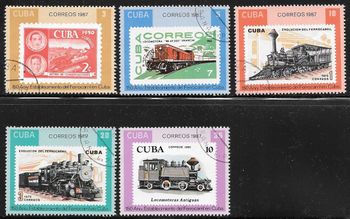 Cuba 3296 to 3300 1987. Set of 6 3296 to 3301.
