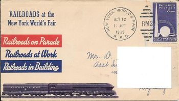 1939 RPO  New York World Fair
