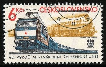 2618 1982. Commemorating the 60th anniversary of the founding of the UIC, or the International Union of Railways, created in 1922 with the aim of standardizing industry practices
