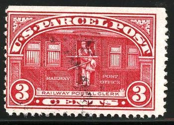 P425 1912 Parcel Post railway postal clerk
