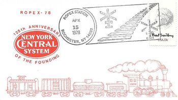 1978 FDC Ropex 125 years New York Central system
