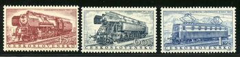 949-951 1956. High denominations. European Timetable Conference for Freight Services. Czech locomotives
