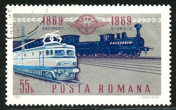 3679 1969. Commemorating 100 years of Rumanian railways

