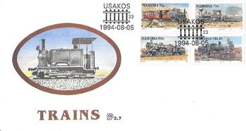 Namibia 1994 FDC locomotives
