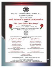 The National Congress of Black Women, Inc., Los Angeles Chapter's 12th Annual Awards Celebration