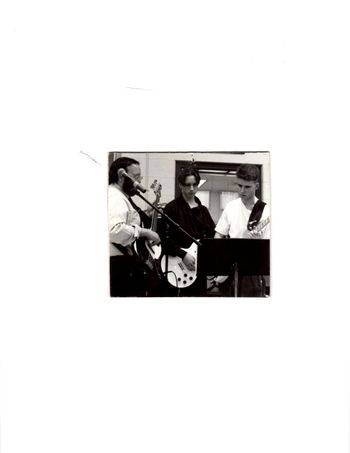 My high school music teacher Bill Evans, myself, and Matt Keating rehearsing for Rock n' Roll Revival #24
