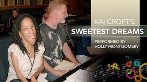 Working in the studio with Holly Montgomery and Kai Croft on "Sweetest Dreams"
