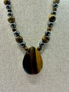 Tiger's Eye and Obsidian Necklace